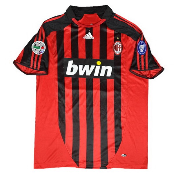 Camiseta AC Milan Replica Primera Ropa Retro 2007 2008 Rojo